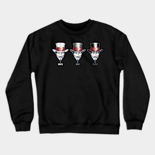 V Mask Trilogy: White, Gray, Black - Which Hat Are You? Crewneck Sweatshirt